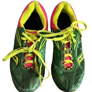 Saucony Vibrant Green and Neon Yellow Sneakers